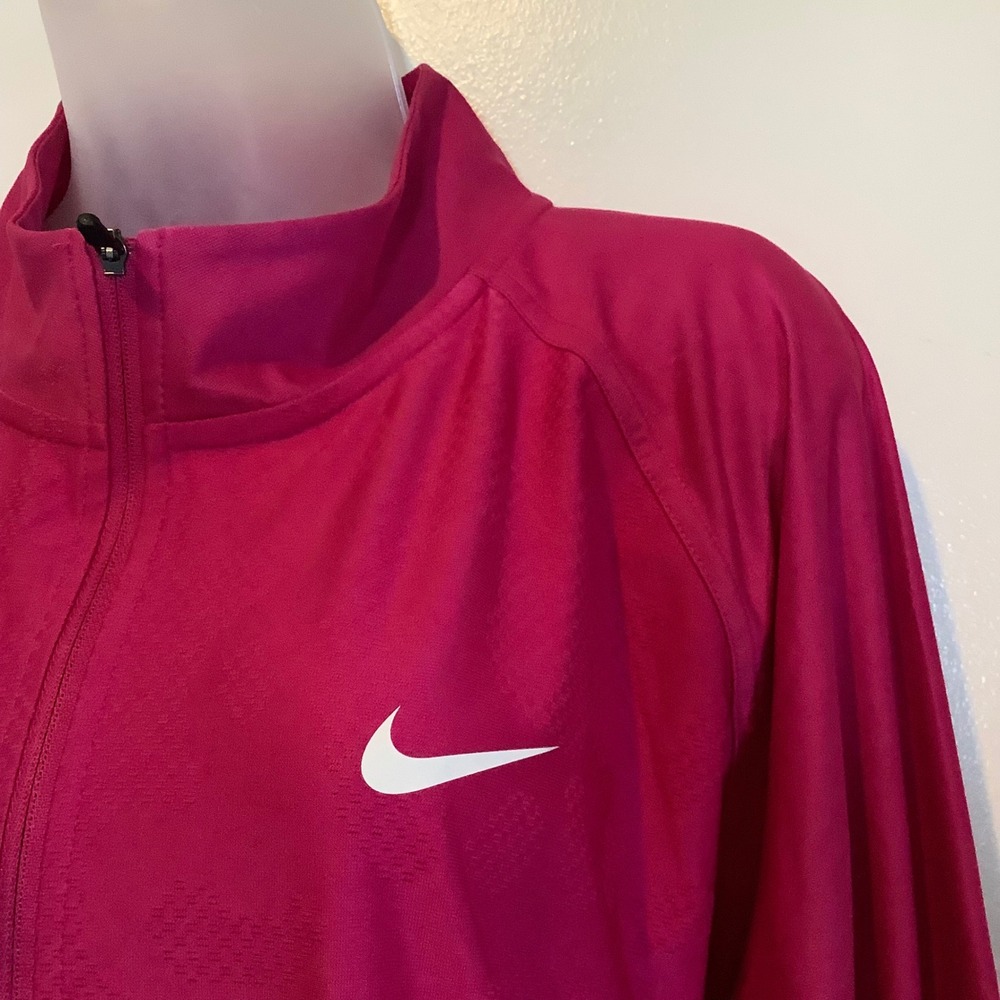 Nike Dri-FIT ADV Women Pink Quarter Zip Long Sleeve Performance Top Pullover XXL